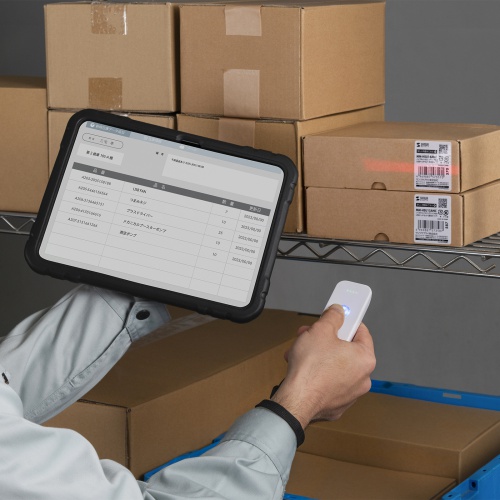 バーコードリーダー（バーコードスキャナ・Bluetooth・ワイヤレス・無線有線両方対応・1次元・JANコード・物流管理・図書館・メモリ内蔵）