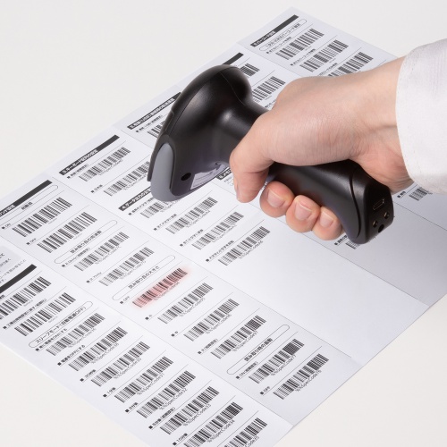 バーコードリーダー（バーコードスキャナ・日本語QRコード・JANコード・Bluetooth 2.4GHz・有線/無線両対応・1次元/2次元・ 充電クレードル付・図書館・物流管理