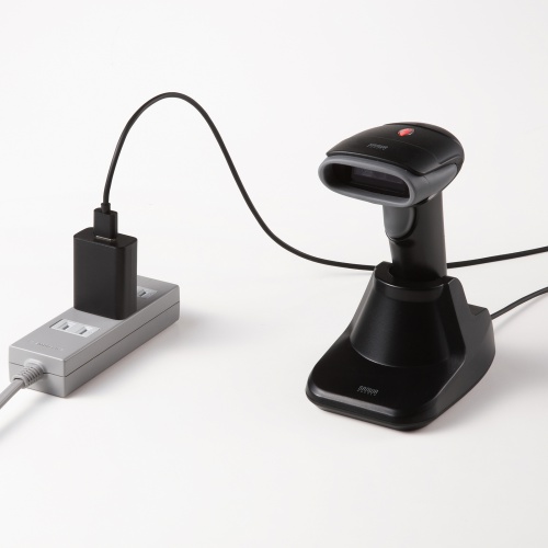 バーコードリーダー（バーコードスキャナ・日本語QRコード・JANコード・Bluetooth 2.4GHz・有線/無線両対応・1次元/2次元・ 充電クレードル付・図書館・物流管理