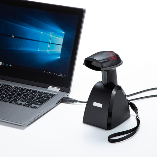 バーコードリーダー（qrコードリーダー・バーコードスキャナー・2次元・１次元・Bluetooth・無線・ハンディタイプ・おすすめ・ブラック） BCR-BT2D1BK サンワサプライ