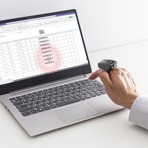 バーコードリーダー（1次元・2次元・Bluetooth・日本語QRコード・JANコード・リングタイプ・IP42・物流管理・キャッシュレス・無人店舗）