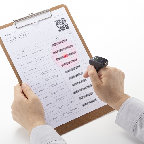バーコードリーダー（1次元・2次元・Bluetooth・日本語QRコード・JANコード・リングタイプ・IP42・物流管理・キャッシュレス・無人店舗）