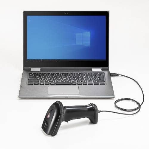 バーコードリーダー（1次元・レーザータイプ・ワイヤレス・有線・JANコード） BCR-WL1D1BK