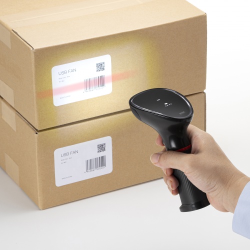 バーコードリーダー（qrコードリーダー・バーコードスキャナー・無線・ワイヤレス・2次元・１次元・レシーバー兼充電クレードル式・おすすめ・ブラック） BCR-WL2D1BK サンワサプライ