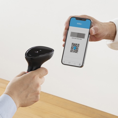 バーコードリーダー（qrコードリーダー・バーコードスキャナー・無線・ワイヤレス・2次元・１次元・レシーバー兼充電クレードル式・おすすめ・ブラック） BCR-WL2D1BK サンワサプライ