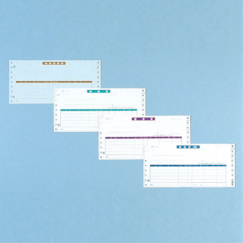 4枚複写で長3の窓あき封筒にピッタリの納品書(1000セット) サンワサプライ