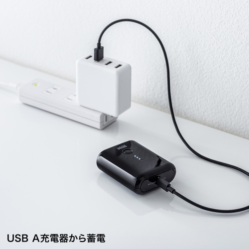 モバイルバッテリー（USB Type-C対応・10000mAh・ブラック） BTL-RDC20BK サンワサプライ