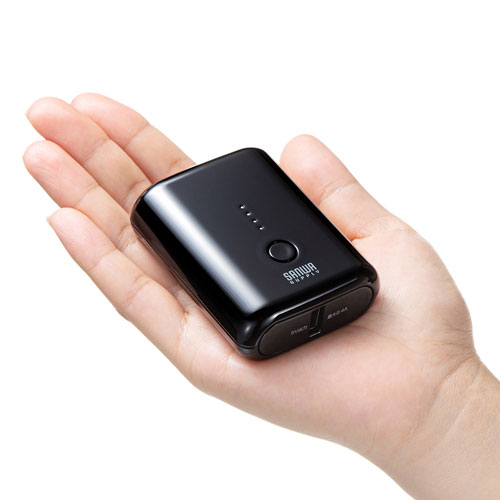 モバイルバッテリー（USB Type-C対応・10000mAh・ブラック） BTL-RDC20BK サンワサプライ