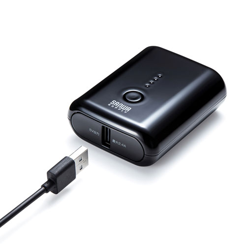 モバイルバッテリー（USB Type-C対応・10000mAh・ブラック） BTL-RDC20BK サンワサプライ