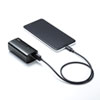 モバイルバッテリー（USB Type-C対応・5000mAh・コンパクト・ブラック）