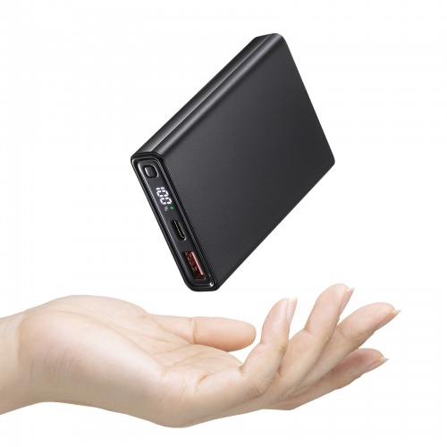 モバイルバッテリー（10000mAh・PD20W・軽量・小型・持ち運び・ブラック・急速充電・飛行機・持ち込み・機内）  BTL-RDC27BK サンワサプライ