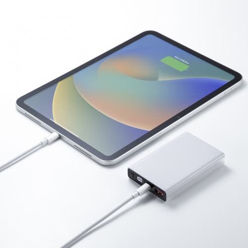 モバイルバッテリー（10000mAh・軽量・小型・持ち運び・PD20W・ホワイト・急速充電・飛行機・持ち込み・機内）  BTL-RDC27W サンワサプライ