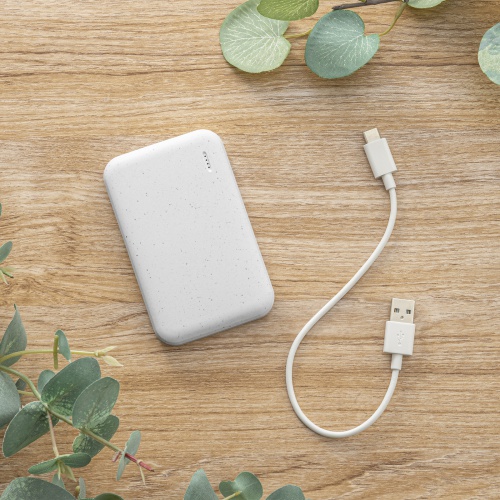 モバイルバッテリー（5000mAh・機内持ち込み対応・再生素材使用・3ポート・ホワイト） BTL-RDC32EC サンワサプライ