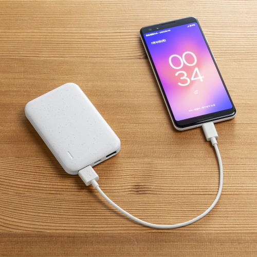 モバイルバッテリー（5000mAh・機内持ち込み対応・再生素材使用・3ポート・ホワイト） BTL-RDC32EC サンワサプライ