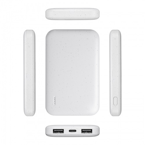 モバイルバッテリー（5000mAh・機内持ち込み対応・再生素材使用・3ポート・ホワイト） BTL-RDC32EC サンワサプライ