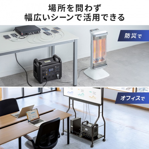 ポータブル電源（可搬型蓄電池）（大容量・1536Wh・AC1600W出力・PD100W・リン酸鉄リチウムイオン電池・ポタ電・正弦波・非常用電源・地震対策・停電・災害・節電）