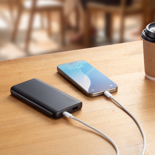 モバイルバッテリー（スマホバッテリー・10000mAh・C×1/A×1・iPhone/iPad/Android・PSE認証済み・薄型・飛行機持ち込み可能）