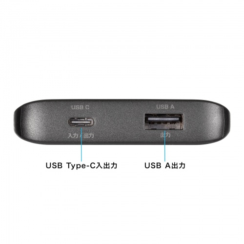 モバイルバッテリー（スマホバッテリー・10000mAh・C×1/A×1・iPhone/iPad/Android・PSE認証済み・薄型・飛行機持ち込み可能）