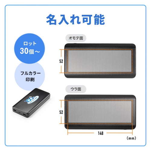 モバイルバッテリー（スマホバッテリー・大容量・20000mAh・C×1/A×1・iPhone/iPad/Android・PSE認証済み・薄型・飛行機持ち込み可能）