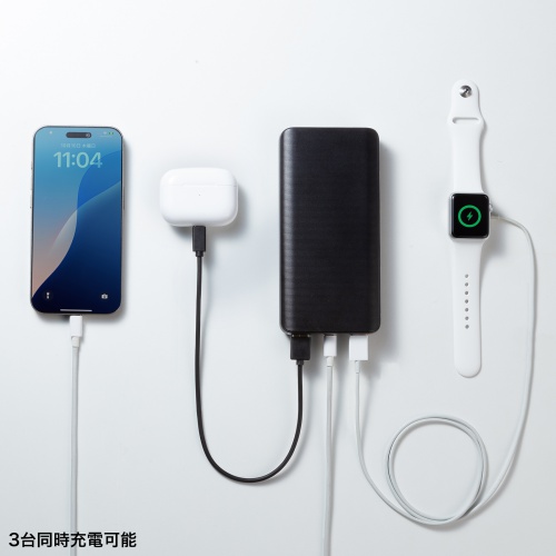 モバイルバッテリー（スマホバッテリー・大容量・20000mAh・C×1/A×1・iPhone/iPad/Android・PSE認証済み・薄型・飛行機持ち込み可能）