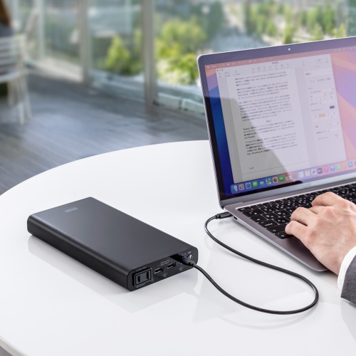 モバイルバッテリー（AC出力対応・大容量・20000mAh・72Wh・AC65W・PD45W・ノートパソコン・コンセント・USB充電・飛行機持ち込み可・旅行・ポタ電・ポータブル電源）
