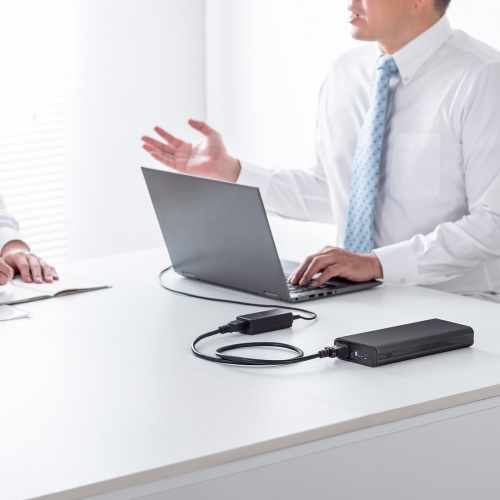 モバイルバッテリー（AC出力対応・大容量・27500mAh・99Wh・AC85W・PD65W・ノートパソコン・コンセント・USB充電・飛行機持ち込み可・旅行・ポタ電・ポータブル電源）