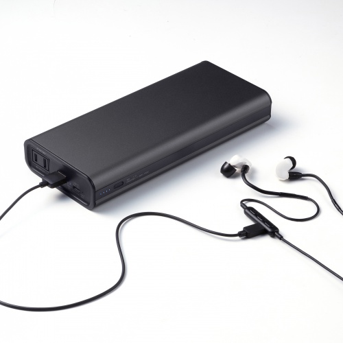 モバイルバッテリー（AC出力対応・大容量・27500mAh・99Wh・AC85W・PD65W・ノートパソコン・コンセント・USB充電・飛行機持ち込み可・旅行・ポタ電・ポータブル電源）