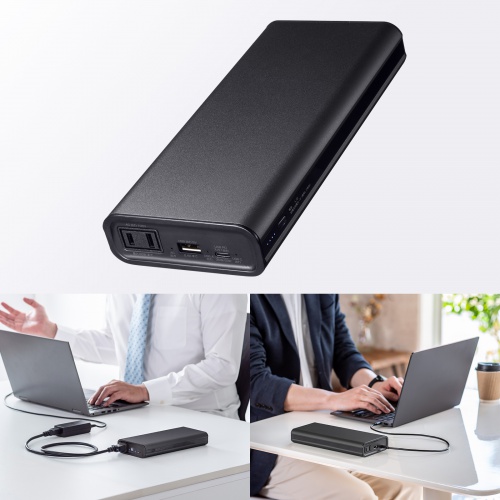 モバイルバッテリー（AC出力対応・大容量・27500mAh・99Wh・AC85W・PD65W・ノートパソコン・コンセント・USB充電・飛行機持ち込み可・旅行・ポタ電・ポータブル電源）