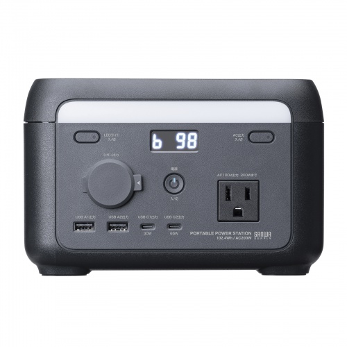 ポータブル電源（102.4Wh・AC出力・200W・持ち運び・軽量・USB PD65W・32000mAh・LEDライト付き・停電・災害・車中泊・ノートパソコン・小型家電）