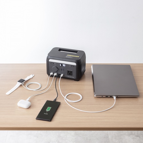 ポータブル電源（102.4Wh・AC出力・200W・持ち運び・軽量・USB PD65W・32000mAh・LEDライト付き・停電・災害・車中泊・ノートパソコン・小型家電）