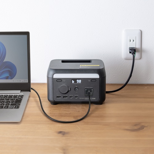 ポータブル電源（102.4Wh・AC出力・200W・持ち運び・軽量・USB PD65W・32000mAh・LEDライト付き・停電・災害・車中泊・ノートパソコン・小型家電）