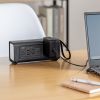 ポータブル電源（小型・AC出力・大容量・76.8Wh・24000mAh・USB PD65W・リン酸鉄リチウムイオン電池・LEDライト付き・機内持ち込み可・停電・災害・車中泊・ノートパソコン・持ち運び）