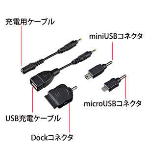 ［在庫処分特価］【サンワサプライ】どこでもiPhone、iPod、スマホの充電ができる便利なポータブルバッテリー充電器