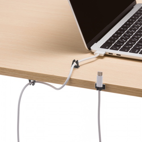 ケーブルホルダー（はさみで切り離せる・両面テープ貼り付け・6本収容・ケーブルクリップ・3個入り）