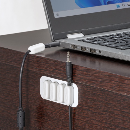 【アウトレット】マグネットケーブルホルダー（ホワイト）CA-515W サンワサプライ