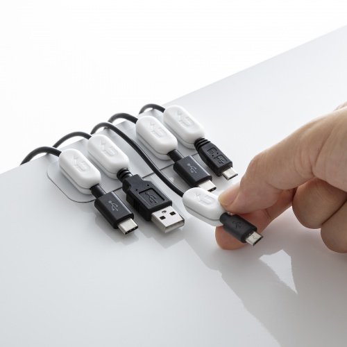 【アウトレット】マグネットケーブルホルダー（ホワイト）CA-515W サンワサプライ