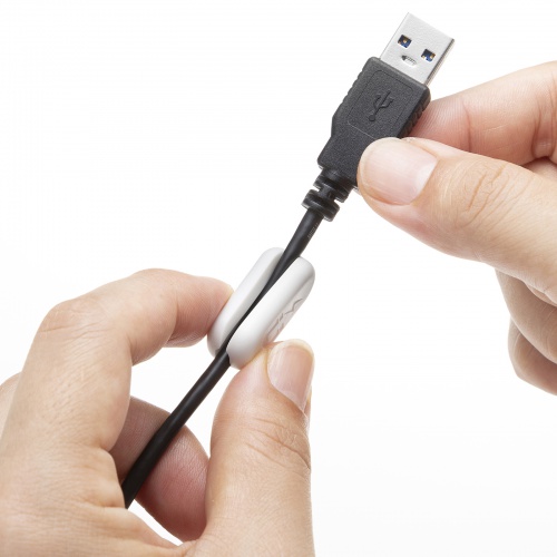 【アウトレット】マグネットケーブルホルダー（ホワイト）CA-515W サンワサプライ