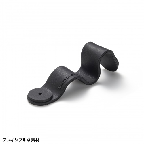 ケーブルクリップ（マグネット・シリコン製・イヤホンクリップ・ケーブル収納・5個セット・ブラック）