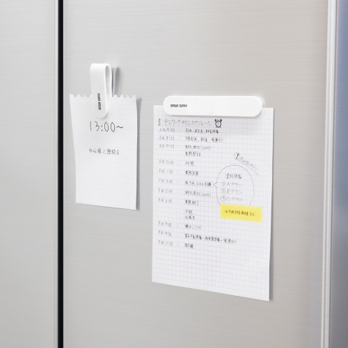 ケーブルクリップ（マグネット・シリコン製・イヤホンクリップ・ケーブル収納・5個セット・ホワイト）