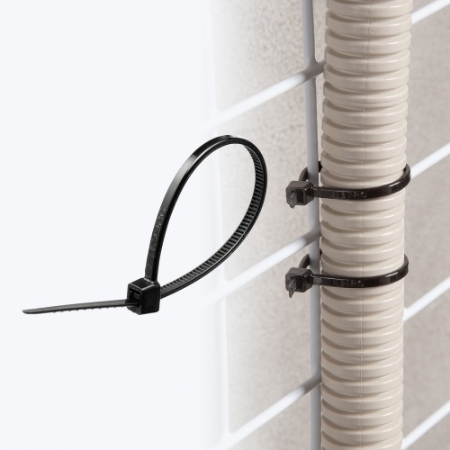 結束バンド（屋外用・長さ100mm・50本入り・耐UV・紫外線に強い・耐候性・幅2.5mm・配線・DIY・結束径最大22mm・引張強度8kg・ブラック）