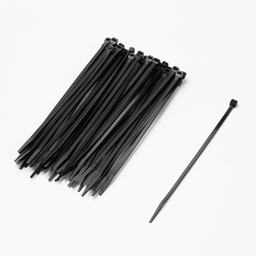 結束バンド（屋外用・長さ203mm・50本入り・耐UV・紫外線に強い・耐候性・幅4.6mm・配線・DIY・結束径最大52mm・引張強度22kg・ブラック）