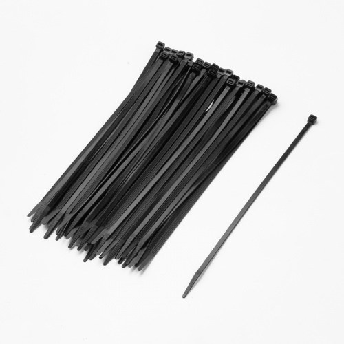 結束バンド（屋外用・長さ250mm・50本入り・耐UV・紫外線に強い・耐候性・幅4.8mm・配線・DIY・結束径最大68mm・引張強度22kg・ブラック）