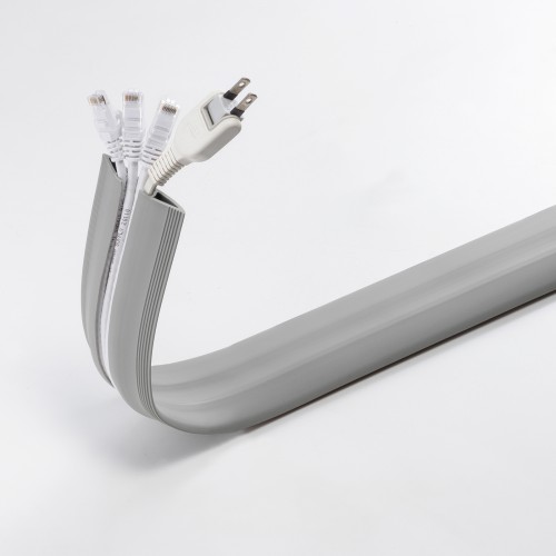 ケーブルカバー（ソフトタイプ・グレー・幅66.0mm・保護・配線カバー）CA-65N2