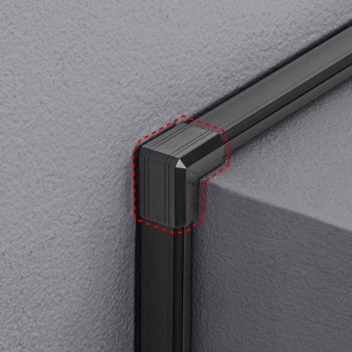 ケーブルモール（連結部品・幅22mm・出角（デズミ）タイプ・CA-KK22用・配線・ダクト・カバー・ケーブル収納・ブラック）