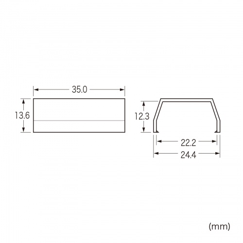 【アウトレット】ケーブルモール（連結部品・幅22mm・直線タイプ・CA-KK22用・配線・ダクト・カバー・ケーブル収納・ブラック）