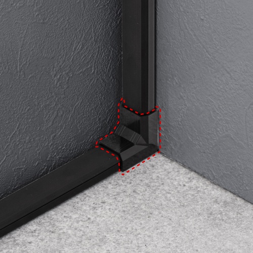 ケーブルモール（連結部品・幅22mm・入角（イリズミ）タイプ・CA-KK22用・配線・ダクト・カバー・ケーブル収納・ブラック）