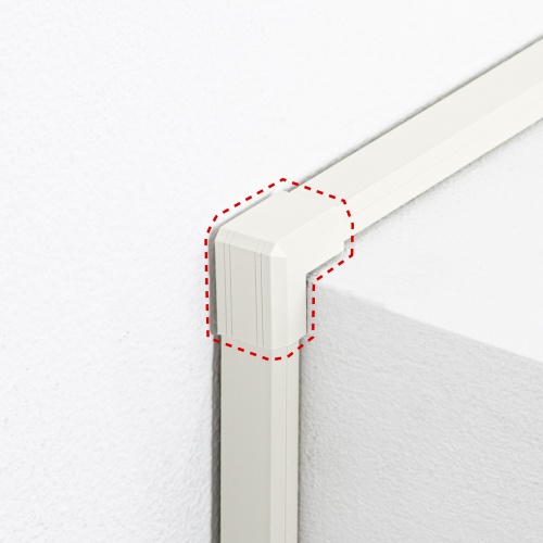 ケーブルモール（連結部品・幅22mm・出角（デズミ）タイプ・CA-KK22用・配線・ダクト・カバー・ケーブル収納・ミルキーホワイト）