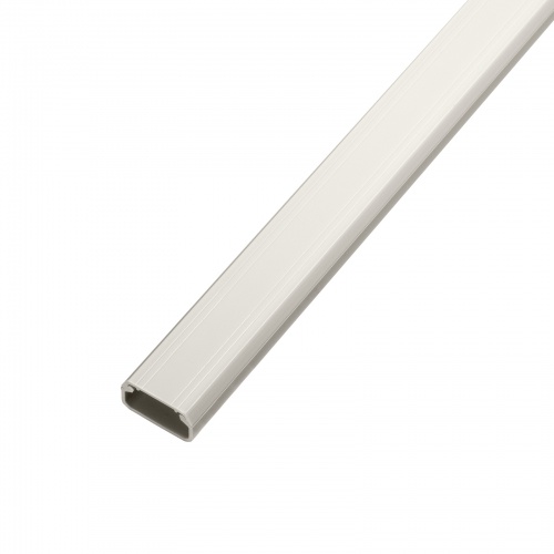 ケーブルモール（幅22mm・角型・壁用・床用・フラット・両面テープ付き・釘・ネジ止めが可能・配線・ダクト・カバー・ケーブル収納・ミルキーホワイト）