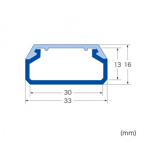 ケーブルモール（幅33mm・角型・壁用・床用・フラット・両面テープ付き・釘・ネジ止めが可能・配線・ダクト・カバー・ケーブル収納・ブラック）