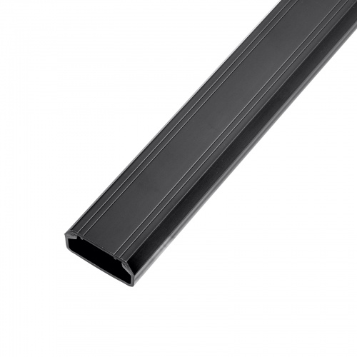 ケーブルモール（幅33mm・角型・壁用・床用・フラット・両面テープ付き・釘・ネジ止めが可能・配線・ダクト・カバー・ケーブル収納・ブラック）